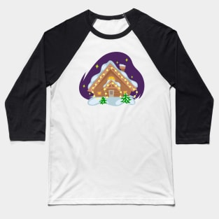 House with Christmas lights Baseball T-Shirt